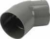 Coude PVC 80 mm 45° gris