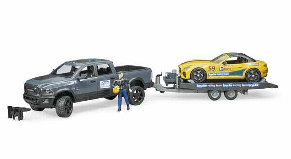 Loisirs - Jouets - Véhicule RAM 2500 et Roadster d’équipe de course Bruder
