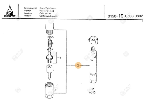 Pièces agricoles - Pieces moteur - injecteur complet