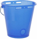 Seau d'alimentation bleu transparent 8L