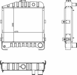 Pièces agricoles - Tracteur pièce adaptable - Radiateur Case - IH
