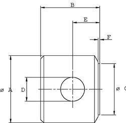 Pièces agricoles - Hydraulique - Fond + trou D.35.25 alésage 90 CR