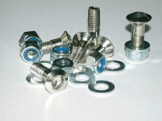 Pièces Quad & Motos - Outillage - Kit de 6 vis de couronne BIHR avec écrous + rondelles de couronne têtes fraisées M8x1,00x30mm argent