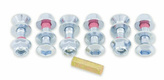 Kit vis et écrous de couronne Bolt argent par 6