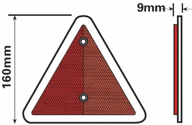 Pièces agricoles - Eclairage - Kit de 2 catadioptres rectangle rouge 160mm à visser