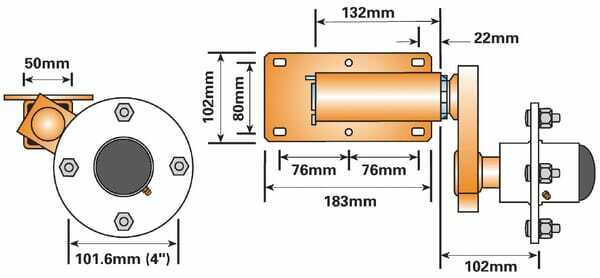 Pièces agricoles - Eclairage - 350KG Suspension Unit C/W Hub