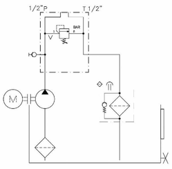 Pièces agricoles - Hydraulique - Centrale PP,70ltr,16.6cc,7.5k