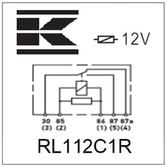 Pièces agricoles - Eclairage - Mini relais 12V, inverseur, 30A/40A, avec résistance, sans support