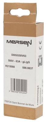 Pièces agricoles - Electricité - Fusible 500V 63A longueur 50mm
