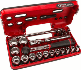 Outils - Outils divers - Jeu de douilles 1/2" 21 pièces