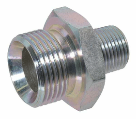 Pièces agricoles - Hydraulique - Adaptateur droit male BSP/NPT 3/8 - 1/2