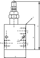 Pièces agricoles - Hydraulique - Soupape de surpression FPM D 40 CB P 3/8 05
