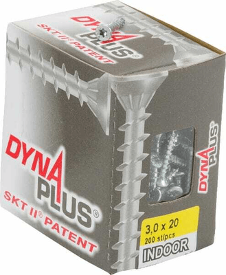 Pièces agricoles - Fasteners - Vis 3x20mm TX10 fraisée, acier carbone DYNAPLUS