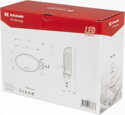 Pièces agricoles - Eclairage - Phare de travail LED, 24 W, 2240 lm, ovale, faisceau large , Kramp