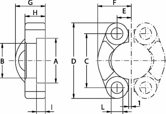 Pièces agricoles - Hydraulique - Demi-bride SAE, divisée
