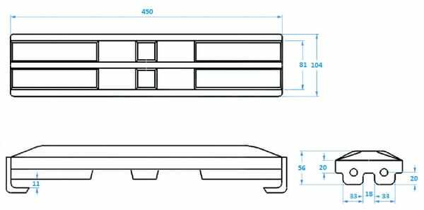 Pièces agricoles - TP pièce adaptable - Axe de patin 450 mm