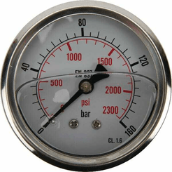 Pièces agricoles - Hydraulique - Manomètre D63 RA 0-160