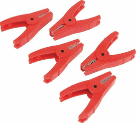 Pièces agricoles - Cloture,Jardin & Sylviculture - 5 clips type crocodile, rouge