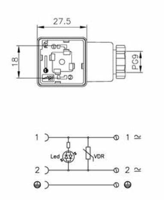 Pièces agricoles - Electricité - Fiche SP 888 avec diode de ref