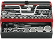 Jeu de douilles 1/2", 3/4", métrique