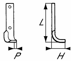 Pièces agricoles - Travail du sol - Lame de fraise d.