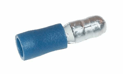 Pièces agricoles - Eclairage - Connecteur Bullet mâle bleu Ø5mm - 1,5-2,5mm² (6)