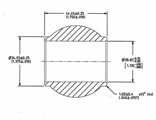 Pièces agricoles - Tracteur pièce adaptable - Rotule d'attelage supérieur Cat.2 Ø28,8/50,6x44,5mm gopart