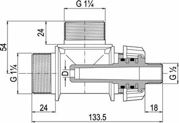 Pièces agricoles - Pièce Pulvérisateur - Raccord 3 voies a. venturi 5mm