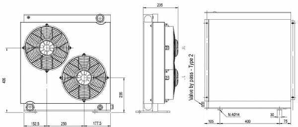 Pièces agricoles - Hydraulique - Refroidisseur d'huile by-pass