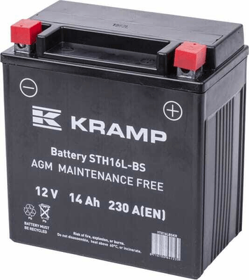 Pièces agricoles - Eclairage - Batterie 12V 14Ah 230A Kramp