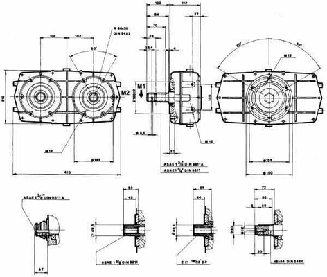 Pièces agricoles - Transmission - Boîtier GBU-35-D-1-3.0 (A