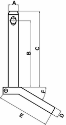 Pièces agricoles - Tracteur pièce adaptable - Axe avec poigné 19x336mm Kramp