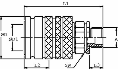 Pièces agricoles - Hydraulique - Coupleur femelle 1/2-3/8 BSP