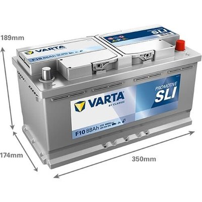 Pièces agricoles - Eclairage - Battery 12V 88Ah 680A F10 VARTA Promotive SLI