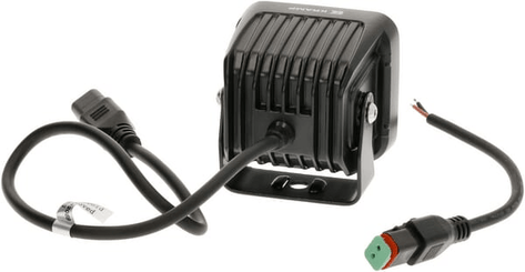 Pièces agricoles - Eclairage - Lampe de travail indirecte LED, 40W, 4800lm, carrée, 12/24V, blanche, 81x82,5x67,5mm prise Deutsch, faisceau large, 4LED
