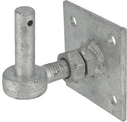 Pièces agricoles - Fasteners - Gond réglable sur plaque Ø19x65 100x100