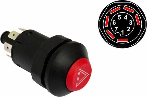 Pièces agricoles - Tracteur pièce adaptable - Bouton poussoir, hazard