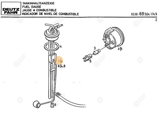 Pièces agricoles - Capteurs - TRANSMETTEUR Deutz-Fahr origine
