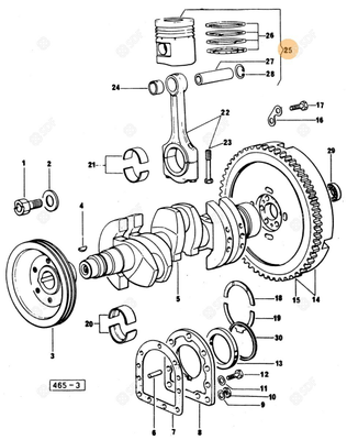 Pièces agricoles - Pieces moteur - PISTON COMPLET Deutz-Fahr origine