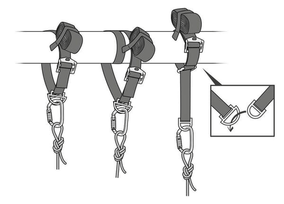 Vêtements et protections - Equipement - Sangle d’amarrage réglable CONNEXION VARIO 200-400 cm