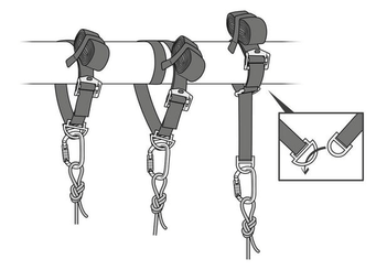 Vêtements et protections - Equipement - Sangle d’amarrage réglable CONNEXION VARIO 200-400 cm