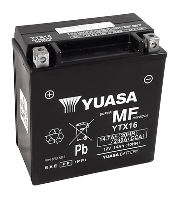 Pièces Quad & Motos - Electrique - Batterie YUASA W/C sans entretien activée usine - YTX16 FA