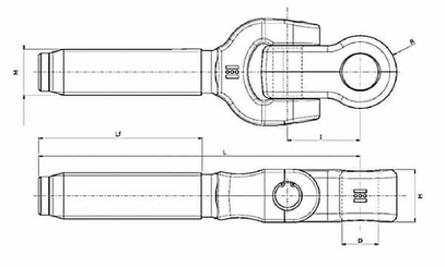 Pièces agricoles - Tracteur pièce adaptable - Chape articulée filetée