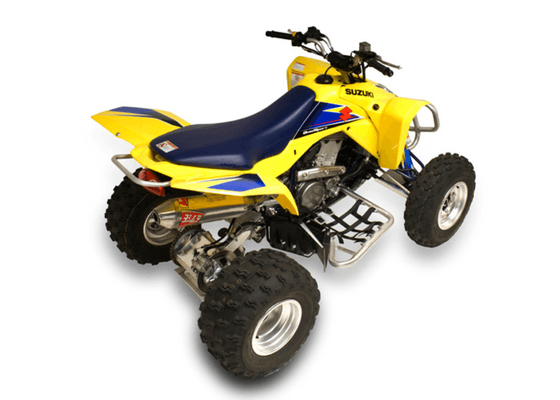 Pièces Quad & Motos - Pièces communes - Silencieux Yoshimura USA RS2 inox-alu/casquette acier Suzuki LT-Z400