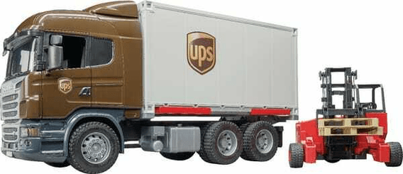 Loisirs - Jouets - Scania UPS + chariot élévateur