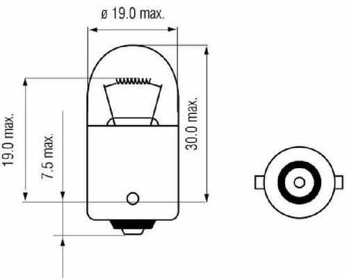 Pièces agricoles - Eclairage - Ampoule 24V 10W BA15s