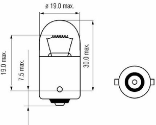 Pièces agricoles - Eclairage - Ampoule 24V 10W BA15s