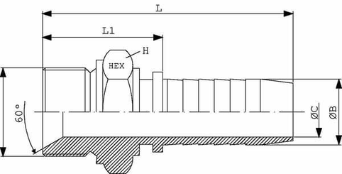 Pièces agricoles - Hydraulique - Raccord à sertir DN13-1/2-BSP inox