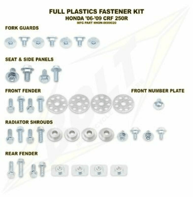 Pièces Quad & Motos - Equipement véhicule - Kit vis complet de plastiques Bolt Honda CR125/250