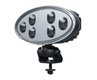 Phare de travail LED, 32W, 3500lm, ovale, 12/24V, blanc, boulonné, tête pivotante, 180x126x72mm,Deutsch 2 broches, Flood, 6 LED